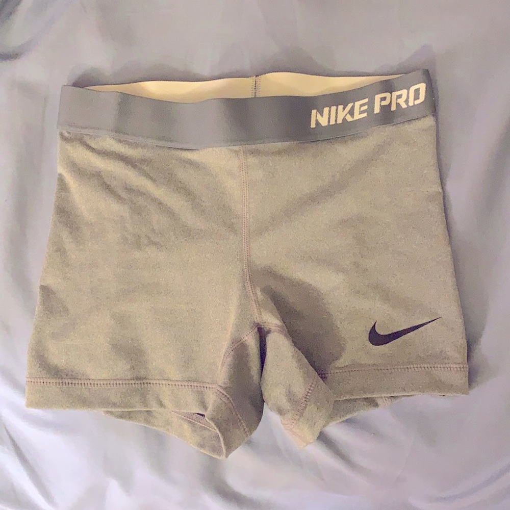 Nike pro spandex shorts grey